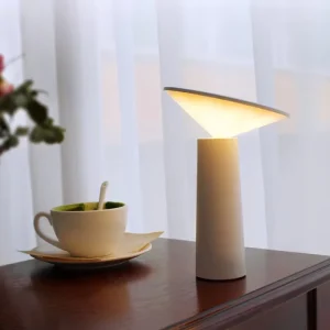 Modern Hotel Coffee Shop Wireless Charging Touch Bedside Desk Lamp LED Dimming Cordless Plastic Restaurant Bar Table Light
