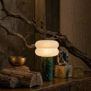 Modern Hotel Dinner Decor 3000K Stepless Dimming Touch Control Rechargeable LED Desk Lamp Glass Shade Cordless Marble Table Lamp