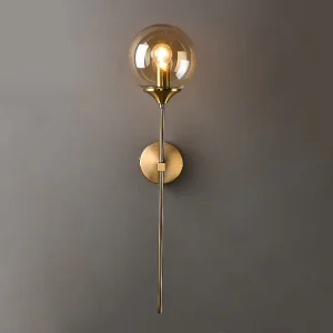 Modern Hotel Metal LED Wall Sconce with Glass Shade 50000 Hours Lifespan 3000-6000K Color Temp