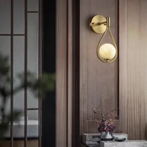 Modern Indoor Alabaster Sconces LED Wall Lamps Home Living Room Bedroom Bathroom Nordic Interior Hotel Aisle Wall Light Fixture