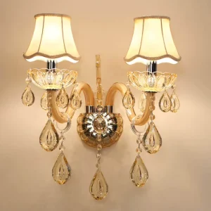 Modern Indoor Crystal Wall Lamp for Bedroom Living Room Hotel Hallway Staircase Bedside Decorative Wall Light