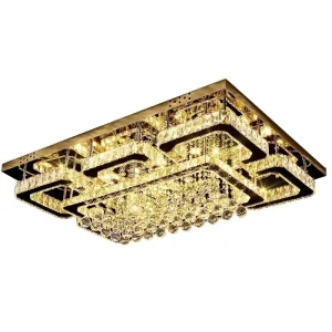 Modern Indoor Decorative Square LED Crystal Ceiling Light