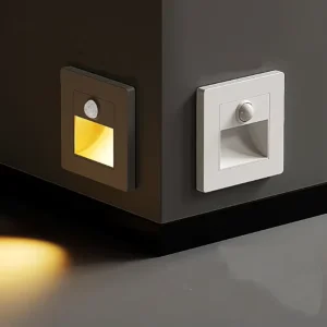 Modern Indoor Outdoor Living Room Stair Step Wall Lamp Motion Sensor 3W Recessed LED Step Light