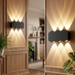 Modern Indoor Outdoor Waterproof IP65 Aluminum 6W Dimmable Square LED Wall Sconce PC Base Garden Bedroom Certified ETL 6000K
