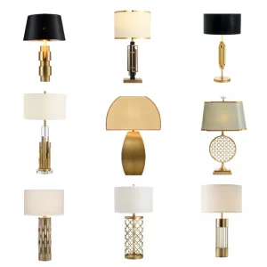Modern Iron Electric LED Table Lamps with Glass Shade for Home Decor Hotel Bedroom & Office