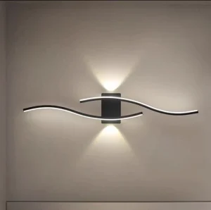 Modern Iron Frame LED Wall Lamp for Living Room TV Background and Bedroom Headline Luxurious Simple Design 3-Year Warranty