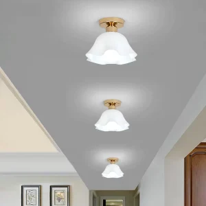 Modern Iron LED Chandelier Ceiling Light for Bedroom AC-Powered Touch Control