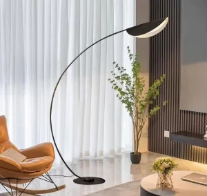 Modern Iron LED Floor Lamp E27 Base Vertical Design for Living Room Bedroom Decor