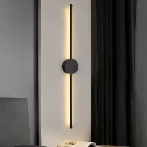 Modern Iron LED Wall Lamp Dimmable White Shade Bedroom Living Room Corridor Balcony Creative Long Simple Lines Bedside Ra80