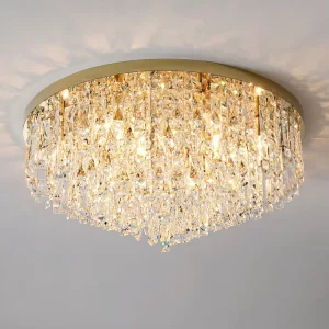 Modern K9 Crystal Chandelier Lighting Living Room Bedroom Led Round Modern Ceiling Lights