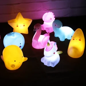Modern Kids Bedroom LED Night Light ABS Material Ins Luminous Toy Moon Star Design Warm White Emission for Room Battery Operated