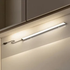 Modern LED 220V AC Aluminum Under Cabinet Light with Touch On Off Switch Connectable for Kitchen Use