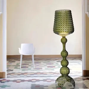 Modern LED Acrylic Floor Lamp With Remote Control Bedroom Living Room Stand Lamps Hollow Mesh Scandinavian Floor Light