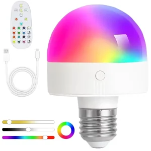 Modern LED Bulb with RGB Dimming and Remote Control