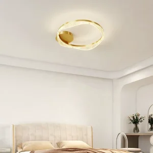 Modern LED Ceiling Lamp Remote Control Acrylic Aluminum Design Customizable Color Size for Bedroom Living Room Villa Indoor
