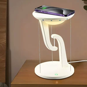 Modern LED Desk Lamp Touch Control Dimming Cordless Anti Gravity Magnetic Levitation Design Classic for Bedroom Office