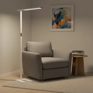 Modern LED Floor Lamp with Enhanced Eye Protection USB Charging Flexible Arm and Touch Control for Bedroom Living Room