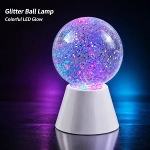 Modern LED Glitter Ball Night Light Battery Powered Type-C USB Color Changing