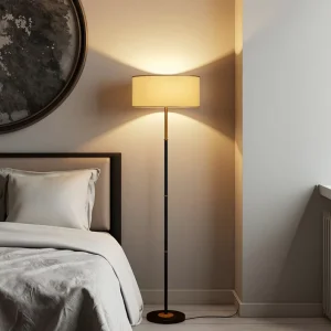 Modern LED Home Floor Lamp 2 Light Mid Century Floor Lamp Metal White E26 Base 3 Color Temperatures 9W Bulb Living Room Bedroom