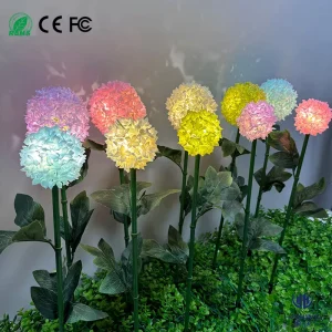 Modern LED Hydrangea Floor Lamp IP65 Waterproof Garden Light for Outdoor Villa Landscape Daisy Decoration