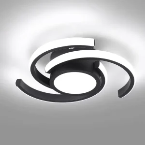 Modern LED Iron and Acrylic Flush Mount Ceiling Light for Living Room Bedroom Corridor