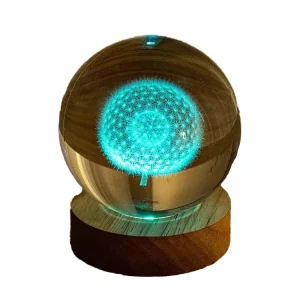 Modern LED Night Light Touch Control Luminous Stars & Moons Patterns Crystal Ball Projection Battery Operated Bedroom Hotels