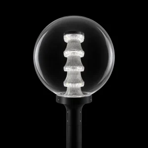 Modern LED Outdoor Garden Post Light Clear Globe Decorative Landscape Lamp for Villa Park Pathway
