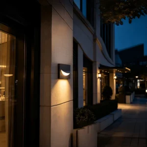 Modern LED Outdoor Wall Lamp Half Moon Design Waterproof IP65 for Garden Patio Porch Yard Villa Decoration