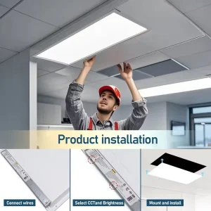 Modern LED Panel Light with Selectable Color Temperature High Brightness Easy Installation for Office Commercial Residential