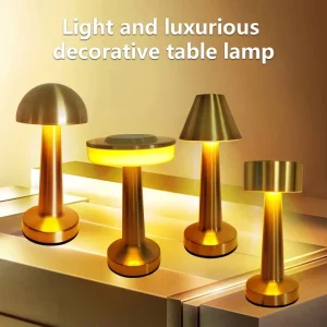 Modern LED Table Lamp Metal Touch Control Remote Rechargeable Eye Caring Simple Dimmable Eco Friendly Decorative Light Home