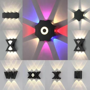 Modern LED Wall Lamp with Aluminum Construction for Living Room Dimmable