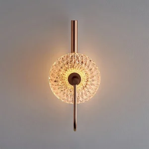 Modern LED Wall Light with Clear Glass Shade Gold Rose Gold Finish Wall Mounted Home Decor Lamp