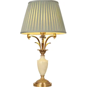 Modern Light Luxury Brass Marble Table Lamp Hotel Project Villa Living Room Bedroom Floor Lamp Factory