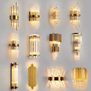 Modern Light Luxury K9 Gold Crystal Wall Lamp Aisle Lighting Nordic Style Bedroom Bedside Lamp Indoor Living Room