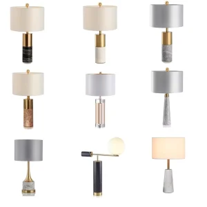 Modern Light Luxury Nordic Simple Designer Flexible Marble Base Glass Table Lamp for Bedroom Bedside Use Dimmable Living Room
