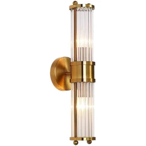 Modern Linear Double Headed Glass Cover Wall Lamps LED Iron Dimmable Warm White 50000 Hours Lifespan Living Room Dining Bathroom