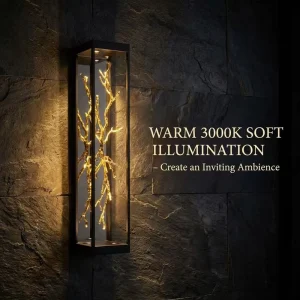 Modern Luxury 3000K Warm LED Wall Lamps with Natural Branch Art Design Contemporary Hotel Use Living Room Bedroom