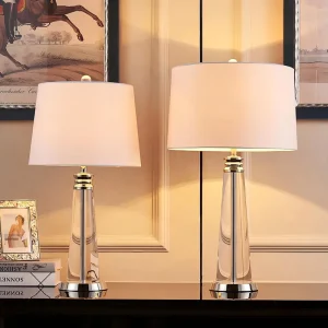 Modern Luxury Crystal Table Lamp with Minimalist Light Design Fashionable Desk and Table Lamp for Hotel Room
