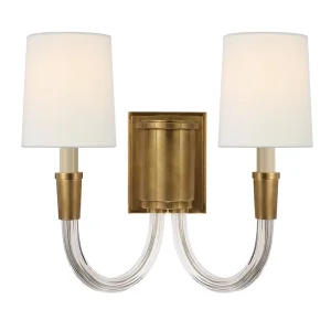 Modern Luxury Crystal Wall Lamps with Brass Material for Hotel Bedrooms and Corridors