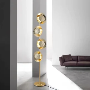 Modern Luxury Glass Floor Lamp for Hotel Model Room Designer High End LED Iron E27 for Master Bedroom Living Room Decorative