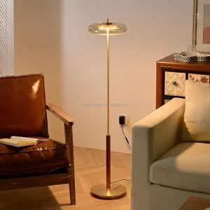 Modern Luxury High Quality Brass LED Floor Lamp for Living Room Home Decorative Bedroom Glass Shade Nordic LED Floor Lights