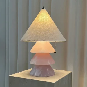 Modern Luxury Indoor Villa Bedroom Table Lamp with Marble Finish