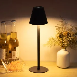 Modern Luxury LED Table Lamp Rechargeable Bedside Lamp for Home Decor and Hotel Living Room Cordless with Battery Power Supply