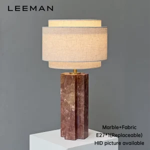 Modern Luxury Marble Desk Table Lamp Large Stand Light Fixture for Living Room Bedside Hotel Restaurant Decorative Home Decor