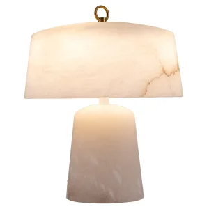 Modern Luxury Marble LED Table Lamp Resin Body Simple Design Hotel Villa Living Room Bedroom Bedside Decor