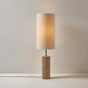 Modern Luxury Nordic Decorative Bedside Floor Lamp Natural Marble Standing Lamp LED Light E27 Base for Bedroom Hotel Living Room