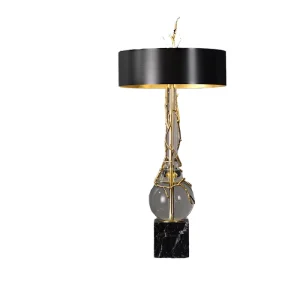 Modern Luxury PM Copper Branch Table Lamp Marble K9 Crystal Simple E14 Reading Desk Bedroom Headboard Living Room LED Warm White