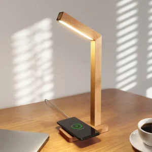 Modern Magnetic LED Table Lamp with Battery Powered Wireless Charging Bedside Night Light for Bedroom Study Desk