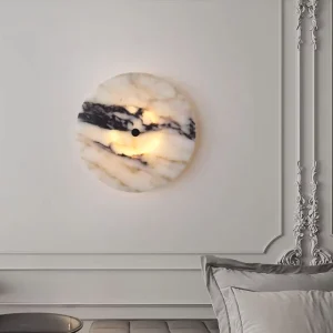 Modern Marble Outdoor Waterproof Decorative Round Wall Lamp Gallery Corridor Garden Villa Home Terrace Wall Light