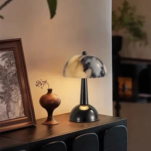 Modern Marble Touch Table Lamp Rechargeable Bar Cordless Restaurant USB Table Lamp